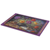 SNIJPLANK - Bloemboeket op tafel met boeken (Hoek)