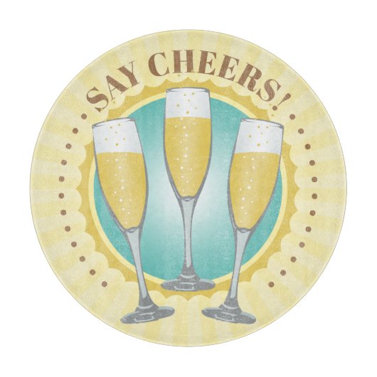 Snijplank Champagneglazen (Voorkant)