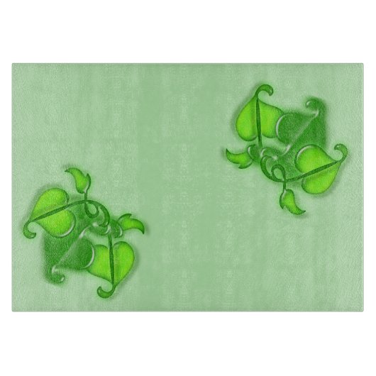 Snijplank - Clusters van groene bladeren (Voorkant)