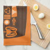  snijplank en oranje groenten, theedoek (Quarter Fold)