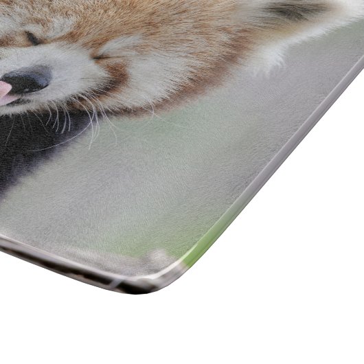 Snijplank Foto rode panda , dieren 0218. (Hoek)