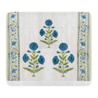 Snijplank Hand Block Gedrukte bloemen