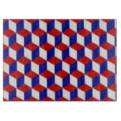 Snijplank - illusie in rood, wit en blauw (Voorkant)