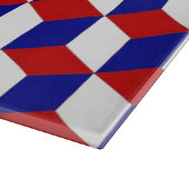 Snijplank - illusie in rood, wit en blauw (Hoek)