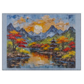 SNIJPLANK - Japans landschap met pagode (Voorkant)
