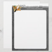 Snijplank kookmes kruiden recept briefpapier (Voorkant / Achterkant)