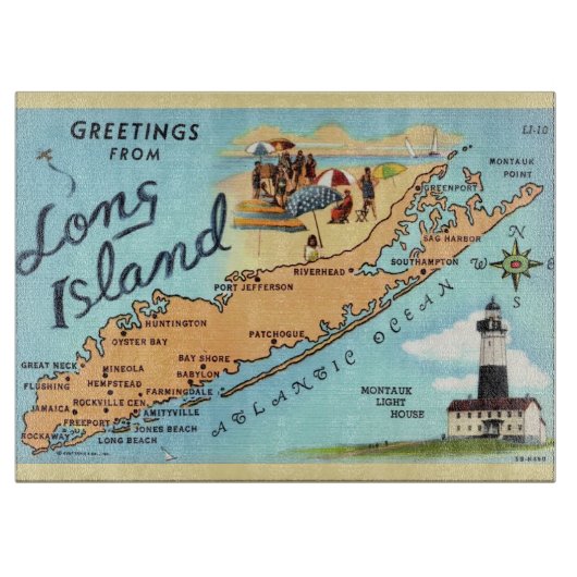 Snijplank Long Island NY 38x28cm (Voorkant)