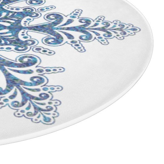 snijplank met blauwe sneeuwvlok (Hoek)