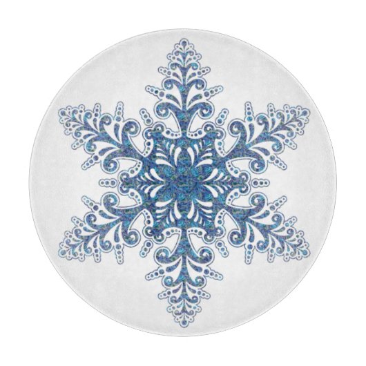 snijplank met blauwe sneeuwvlok (Voorkant)