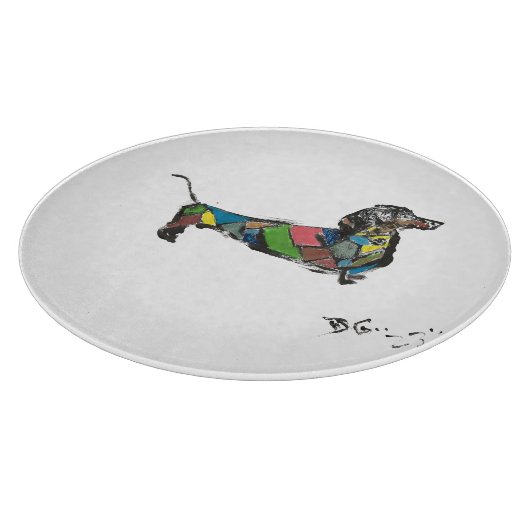 Snijplank met Dachshund (Hoek)