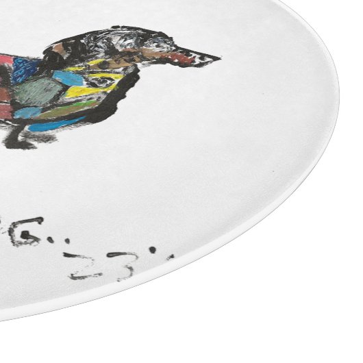 Snijplank met Dachshund (Hoek)