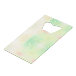 Snijplank met een lichte pastel tie-dye patroon creditkaart flessenopener