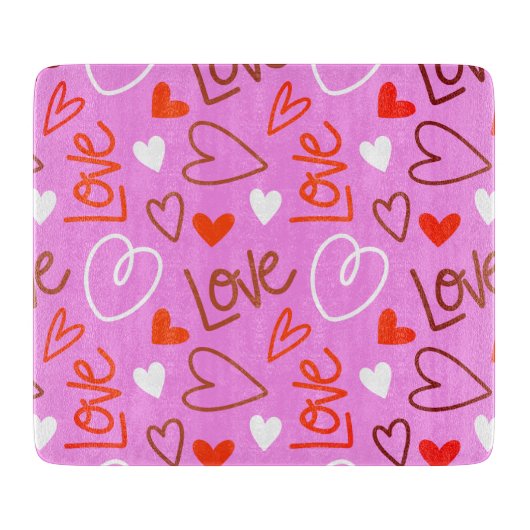 Snijplank met gekrabbelde liefde (Voorkant)