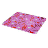Snijplank met gekrabbelde liefde (Hoek)