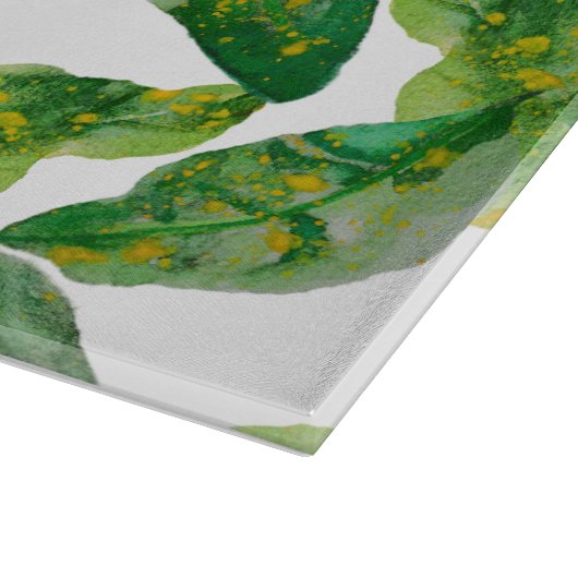 snijplank met groen blad (Hoek)