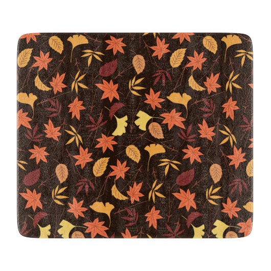 Snijplank met herfstbladeren (Voorkant)