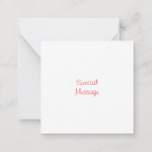 Snijplank met Kerst gemengd botanisch patroon Notitiekaartje (Achterkant)