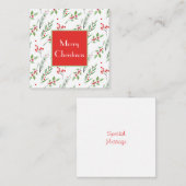 Snijplank met Kerst gemengd botanisch patroon Notitiekaartje (Voorkant / Achterkant)