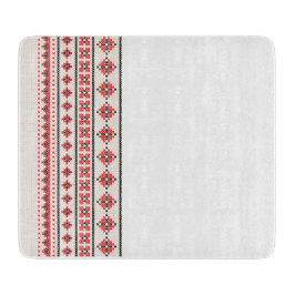 Snijplank met Oekraïens ornament.