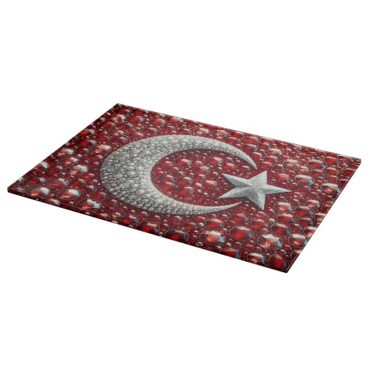 Snijplank met ontwerp in Turkse kleuren (Hoek)