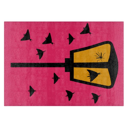 Snijplank met Straatverlichting en Motten (Voorkant)