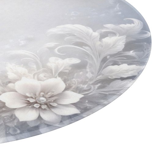 snijplank met witte bloemenbloem (Hoek)