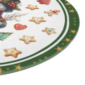 Snijplank Rond Sneeuwman en Kerstkoekjes (Hoek)