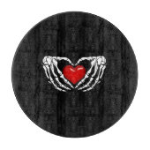 Snijplank Skelet Handen Rond Hart (Voorkant)