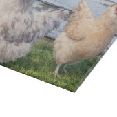 Snijplank 'Two Chickens' in boerderijstijl (Hoek)