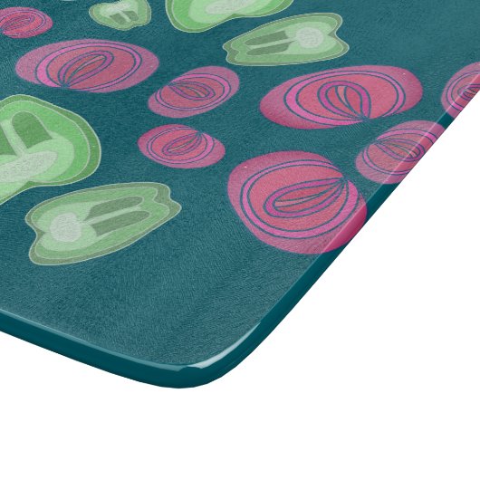 snijplank van gesneden groenten (Hoek)