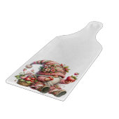 Snijplank van glas met aardbei kabouter (Hoek)