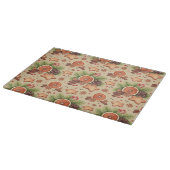 Snijplank van glas met Holiday Spice motief (Hoek)