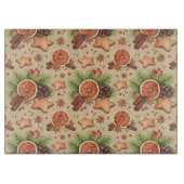 Snijplank van glas met Holiday Spice motief (Voorkant)
