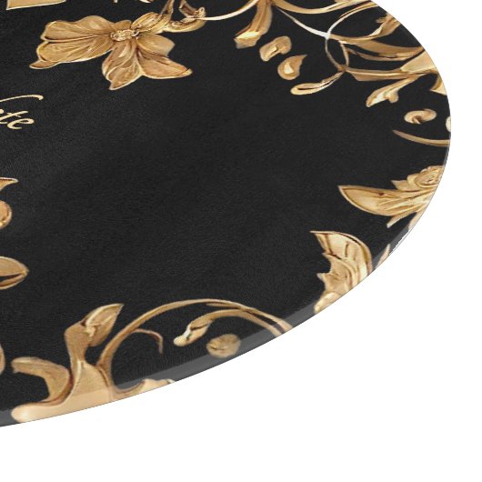 snijplank van gouden bloemen (Hoek)