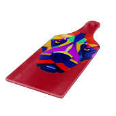 Snijplank van rood glas van Alexander's Dog (Hoek)