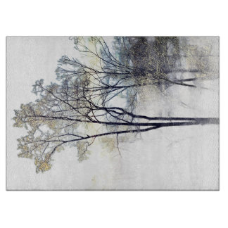 snijplank van winterwoudglas