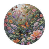 SNIJPLANK - Vlinders in de Tuin - Rond (Voorkant)