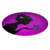 Snijplank Vlindervrouw paars (Hoek)