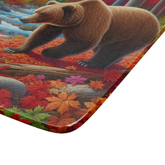 snijplank voor Beer in het najaar (Hoek)