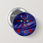 snijpunt V Ronde Button 5,7 Cm (Voorkant /achterkant)