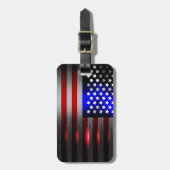 Snijrandlaserknippen Amerikaanse vlag 1 Bagagelabel (Voorkant verticaal)