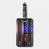 Snijrandlaserknippen Amerikaanse vlag 1 Bagagelabel (Achterkant verticaal)