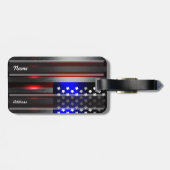 Snijrandlaserknippen Amerikaanse vlag 1 Bagagelabel (Achterkant horizontaal)