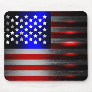 Snijrandlaserknippen Amerikaanse vlag 1 Muismat