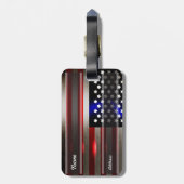 Snijrandlaserknippen Amerikaanse vlag 2 Bagagelabel (Achterkant verticaal)