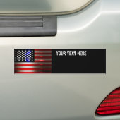 Snijrandlaserknippen Amerikaanse vlag 2 Bumpersticker (Op auto)