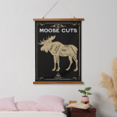 snijschema van de elandslager hangend wandkleed (Slaapkamer)