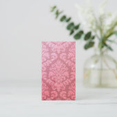 Snijvet, EMBOSSED SATIN in PINK Visitekaartje (Staand voorkant)