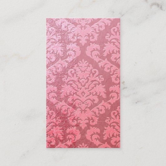 Snijvet, EMBOSSED SATIN in PINK Visitekaartje (Voorkant)
