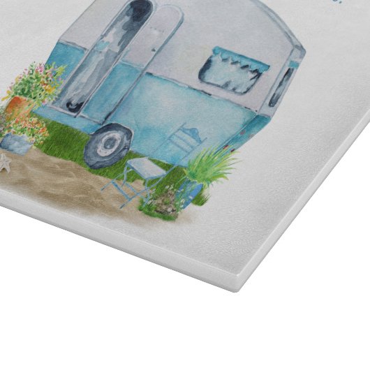 snijvlak van kamperglas snijplank (Hoek)